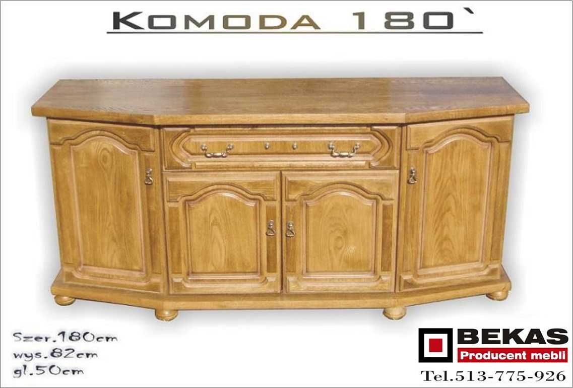 Stylizowana Komoda 180` Orzech Ciemny Bekas Producent Mebli Stylowych