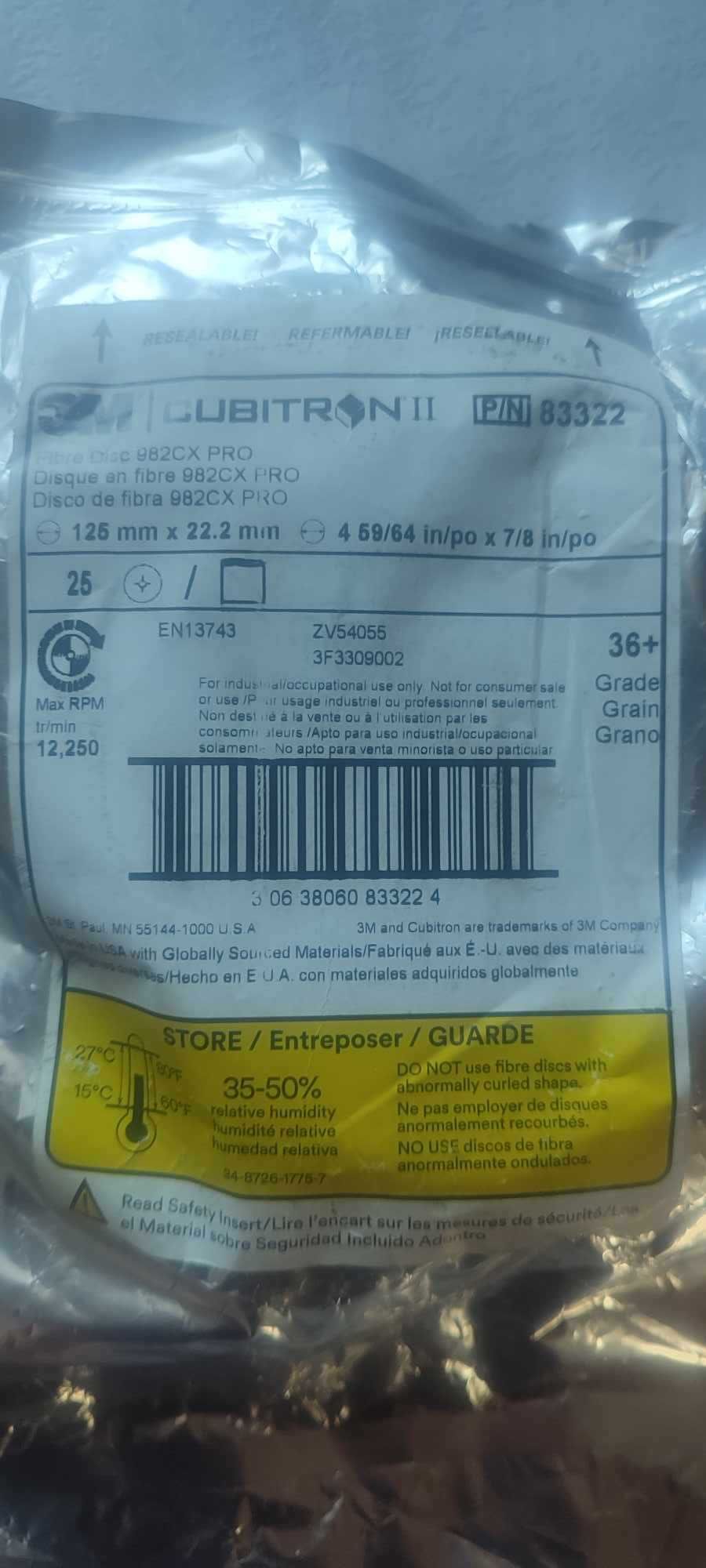 Dysk fibrowy 3m 982cxpro 25 szt P36