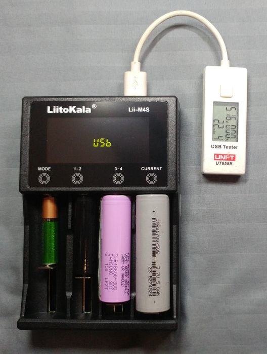 Зарядний пристрій Liitokala Lii-M4S АА ААА 18650 21700 Li-ion Ni-MH Ni