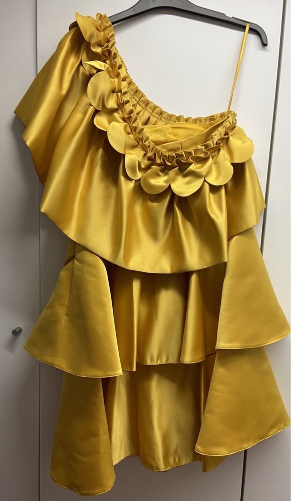 Vestido atelier fusion amarelo