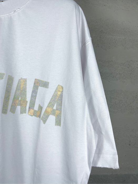BALENCIAGA tape type футболка мужская оригинал унисекс белая