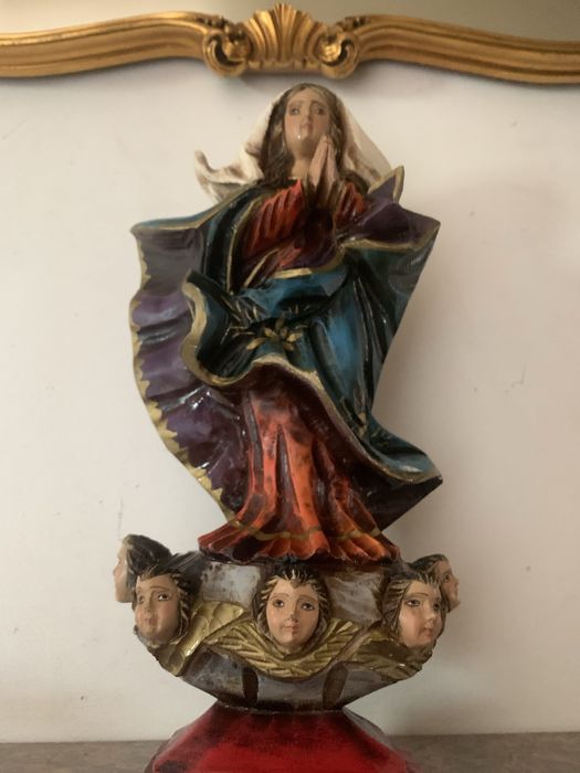 Nossa senhora 43 cm madeira