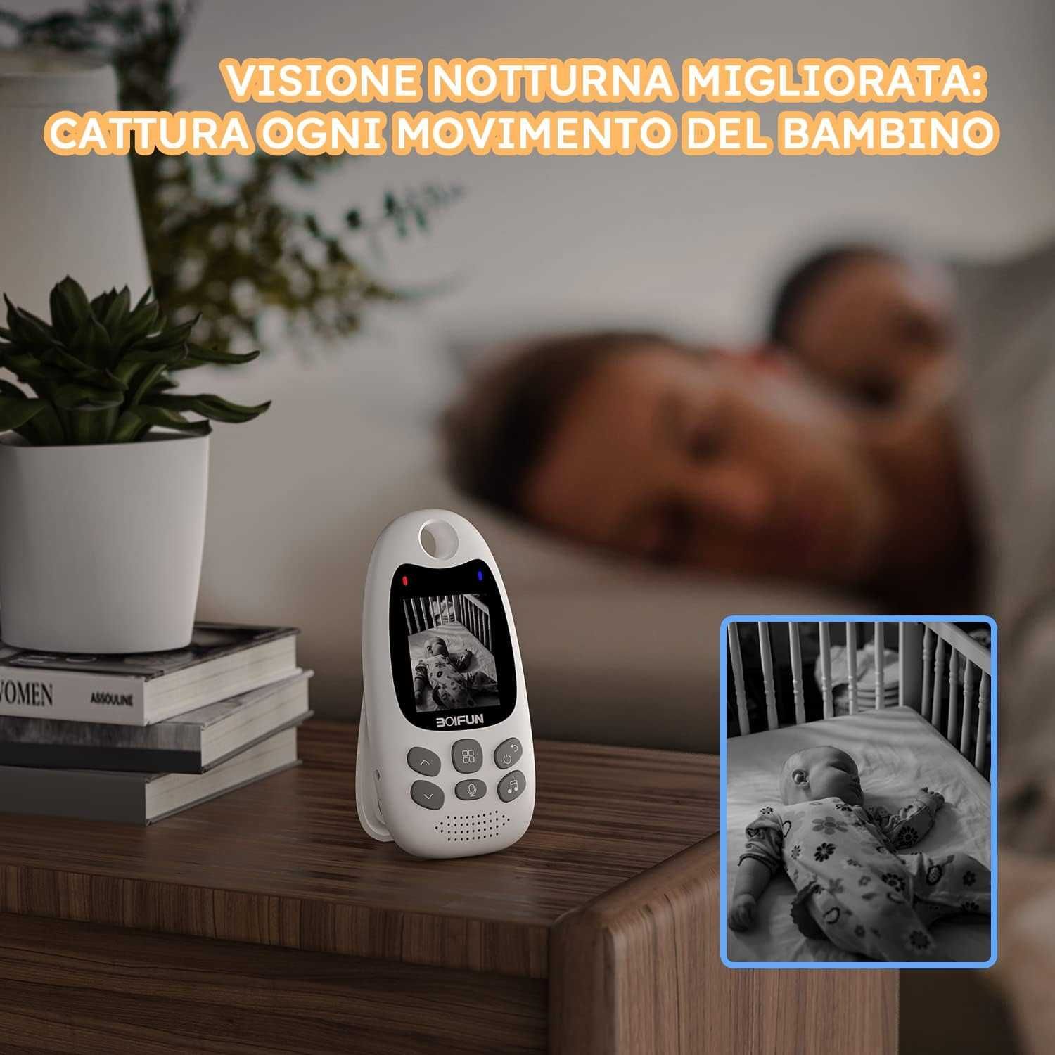 Відеоняня радіоняня BOIFUN VB610 мікрофон нічне бачення температура