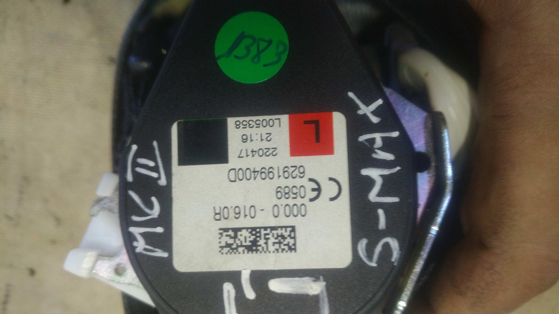 ) S-Max Mk2 pas bezpieczeństwa lewy tył