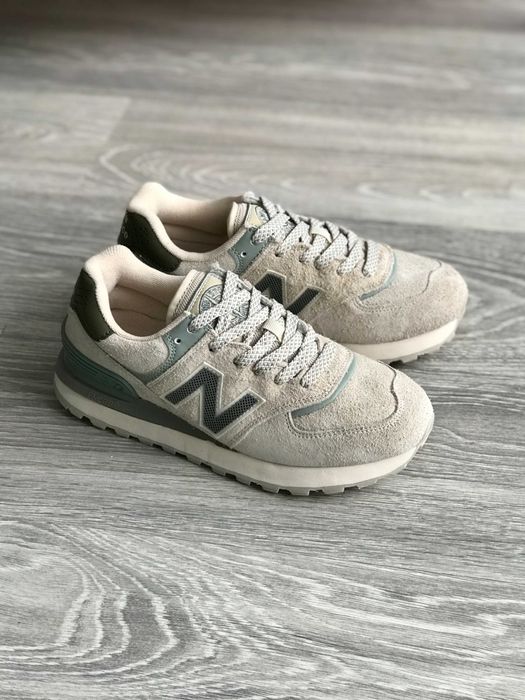 Жіночі кросівки New Balance 574 x Stone Island Beige (бежеві) 0376