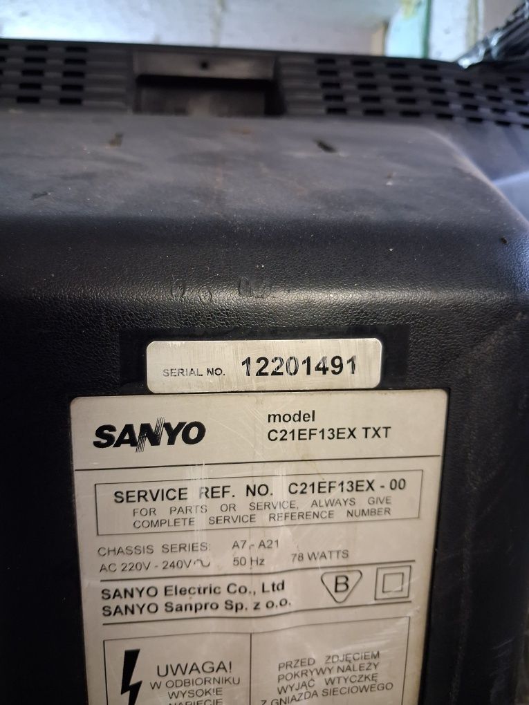 Telewizor Sanyo kineskopowy Model C14EA13EX TXT. 14 cal