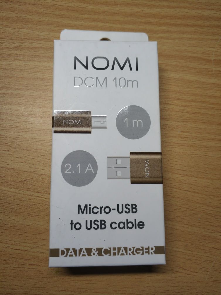 Продам усиленный кабель Micro USB Nomi 1m 2.1A