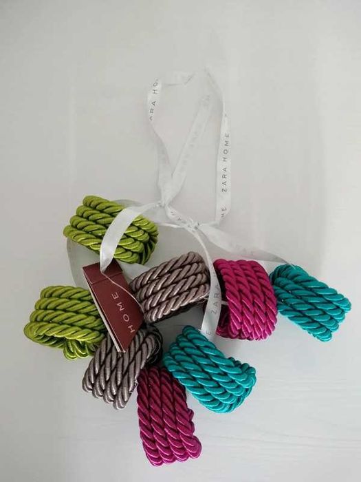 Conjunto de 8 argolas para guardanapos Zara Home (novo, com etiqueta)