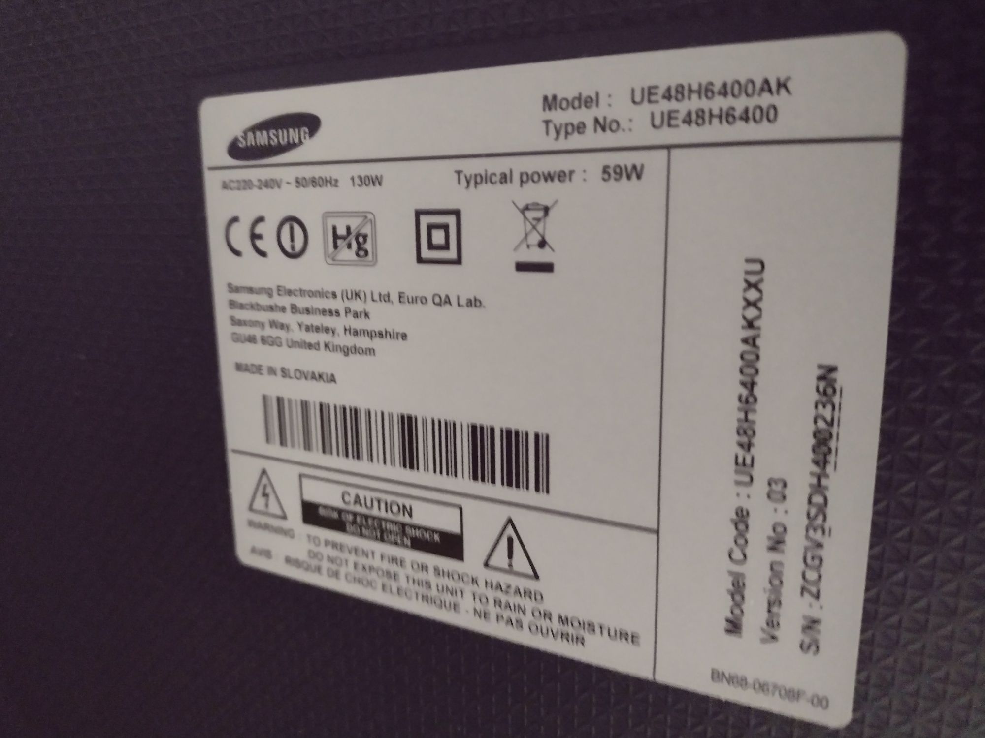 Telewizor Samsung ue48h6400 Smart