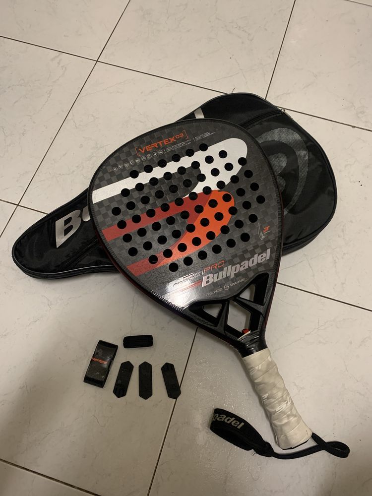 Raquete padel bullpadel vertex 03 pala bolsa e extras muito bom estado