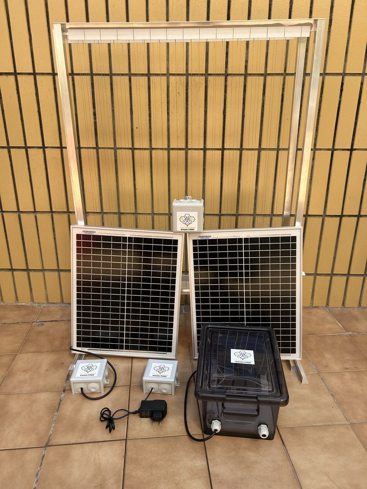 Kit anti velutina (vespa asiatica) com bateria e painel solar