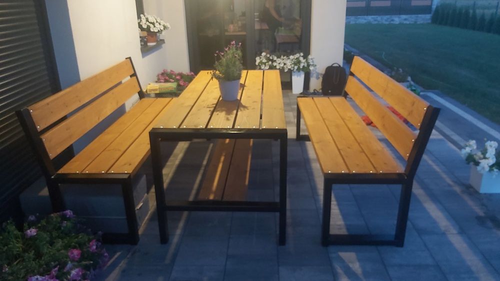 Meble ogrodowe na taras stół ławki