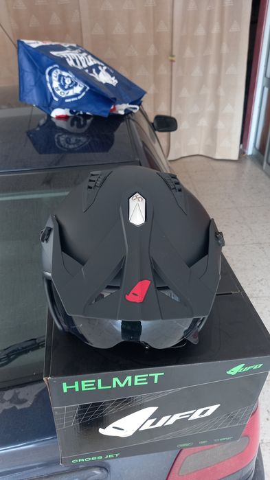 Capacete Jet UFO Sheratan he151 preto mate