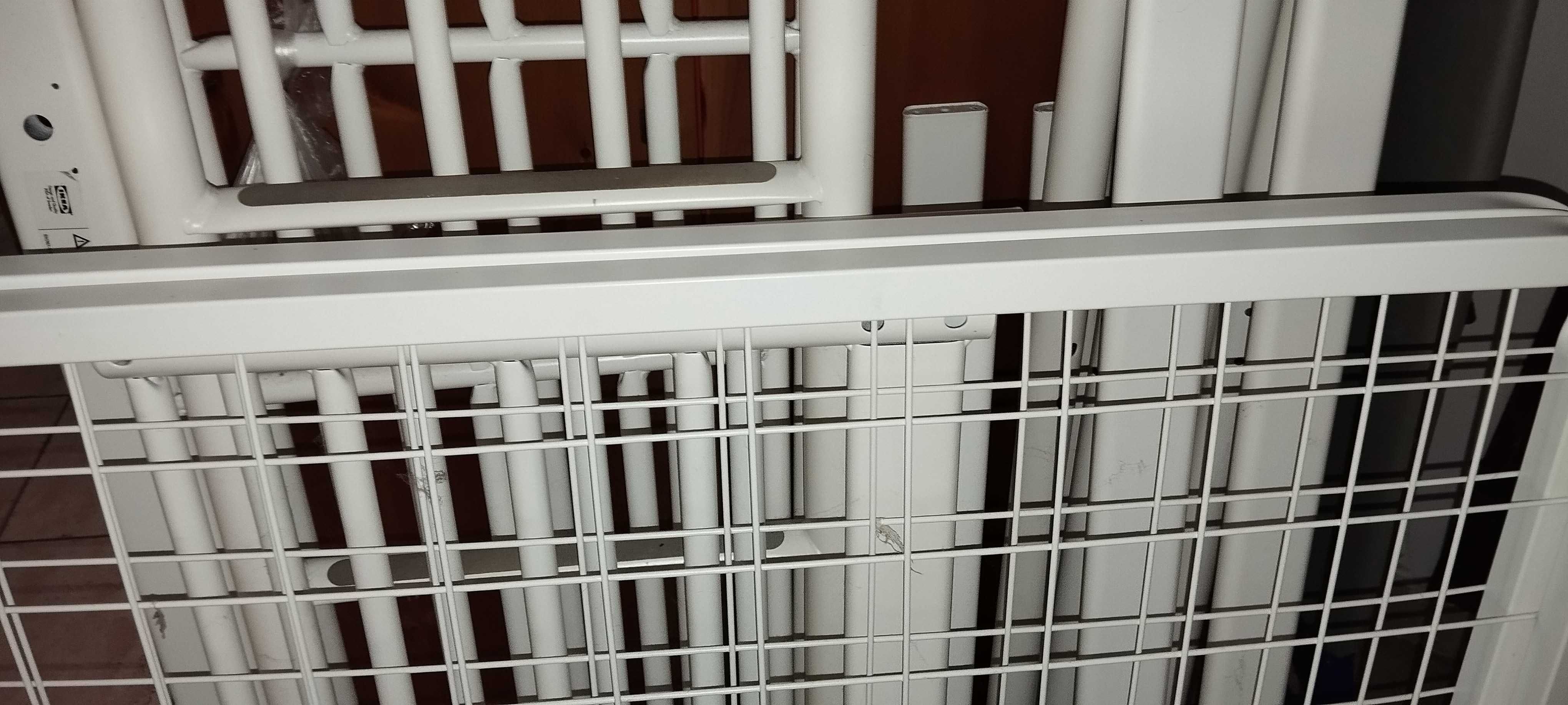 Łóżko piętrowe IKEA metalowe białe 90x200, wysokie