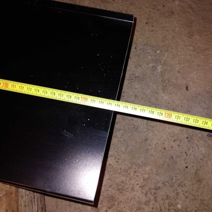 Parapety 25x65 i 25x124 czarny połysk aluminiowe