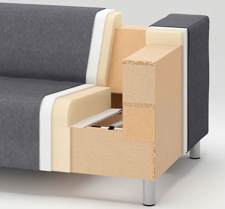 Sofá 2 lugares Klipan, Vissle cinz IKEA