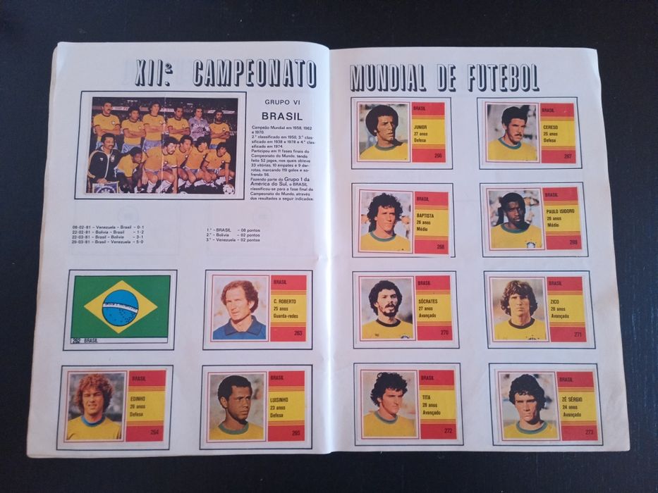 Caderneta completa Espanha - XII Campeonato do Mundo de Futebol