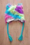 Rainbow furry hat futrzana czapka zimowa kolorowa tęczowa Seven Lemon