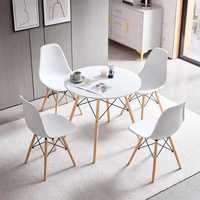 Pack Mesa de Jantar GC-020 (Branco) + 4 Cadeiras Dinamarca (Branco)