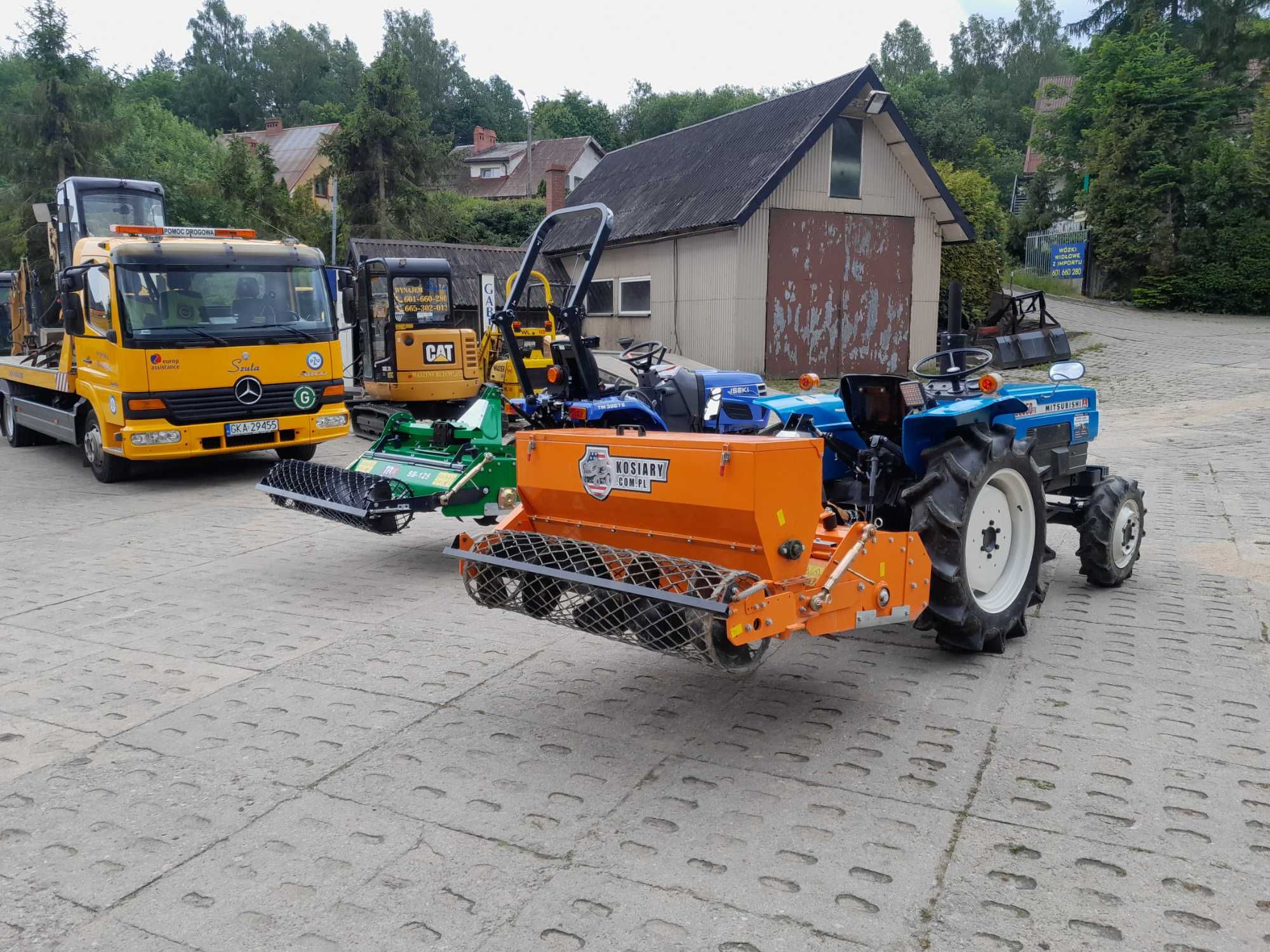 Wynajmę wynajem traktorek z glebogryzarką separacyjną mini koparkę