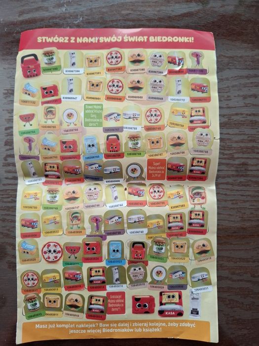 Pełen album z naklejkami z Biedronki