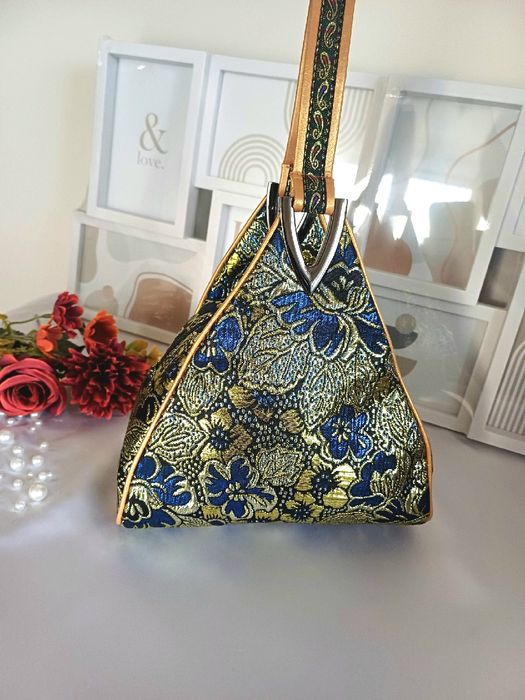 Torebka Wieczorowa - Złoto niebieska