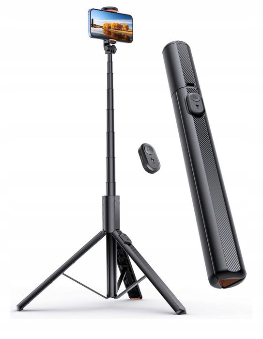 Statyw selfie stick tripod 180 cm pilot Bluetooth zdjęcia smartfon
