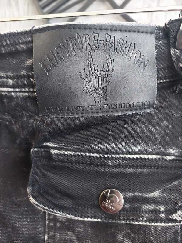 Lucyfire super spodnie Punk ,Gothic roz L