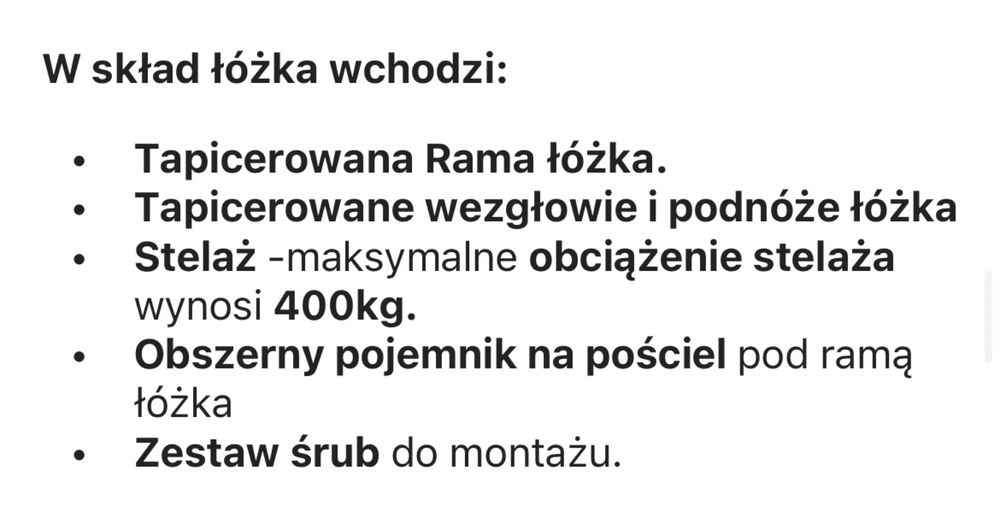 Łóżko tapicerowane 140 x 200