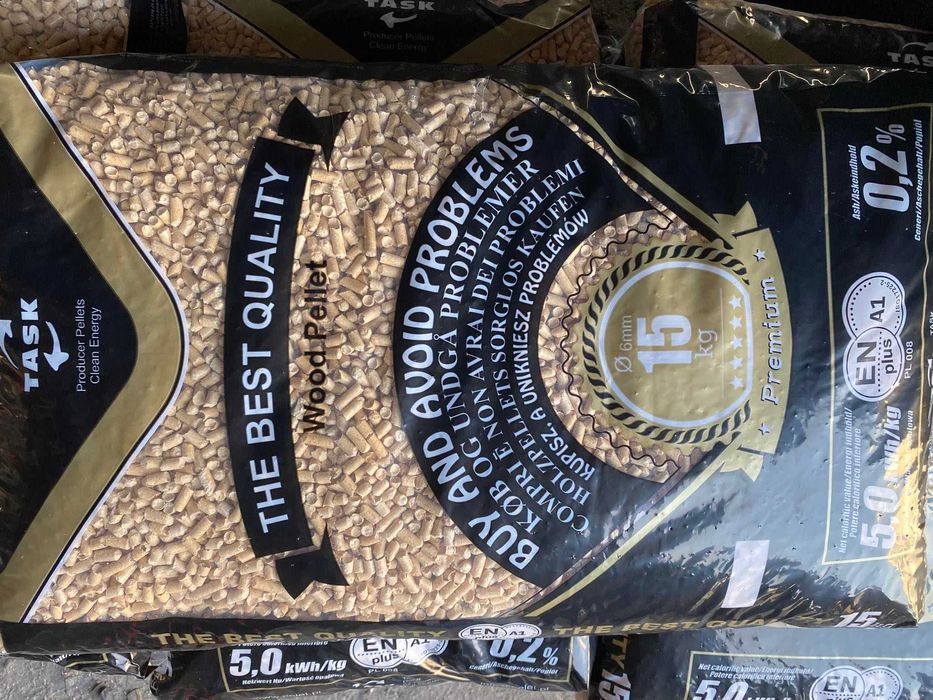 Pellet TASK Najwyższa Jakość Certyfikat ENPlus A1 HURT/DETAL transport