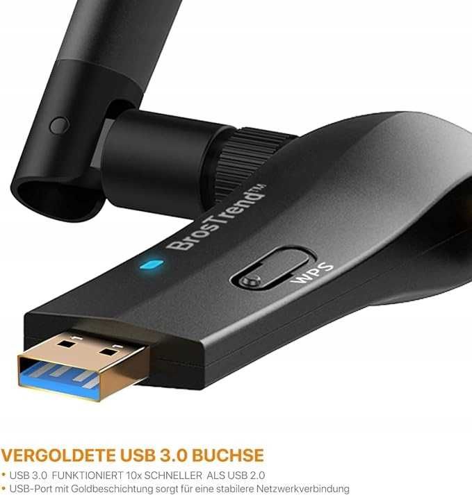 Karta sieciowa adapter BROSTREND AC1200 USB WLAN Stick  000681