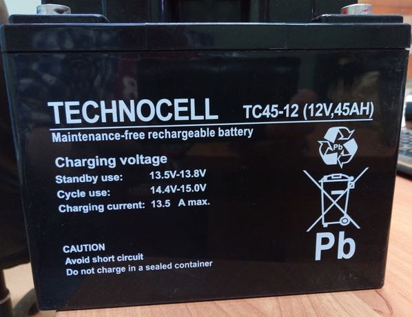 Akumulator Technocell  TC45-12  12V 45Ah