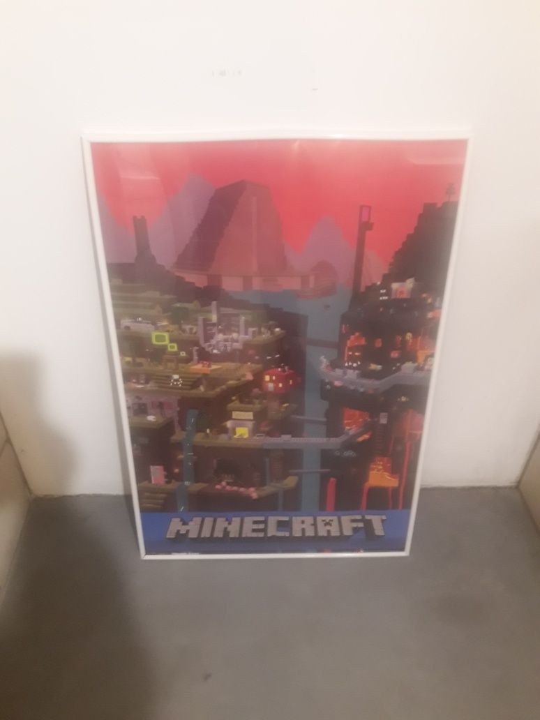 Plakat Minecraft z ramką.