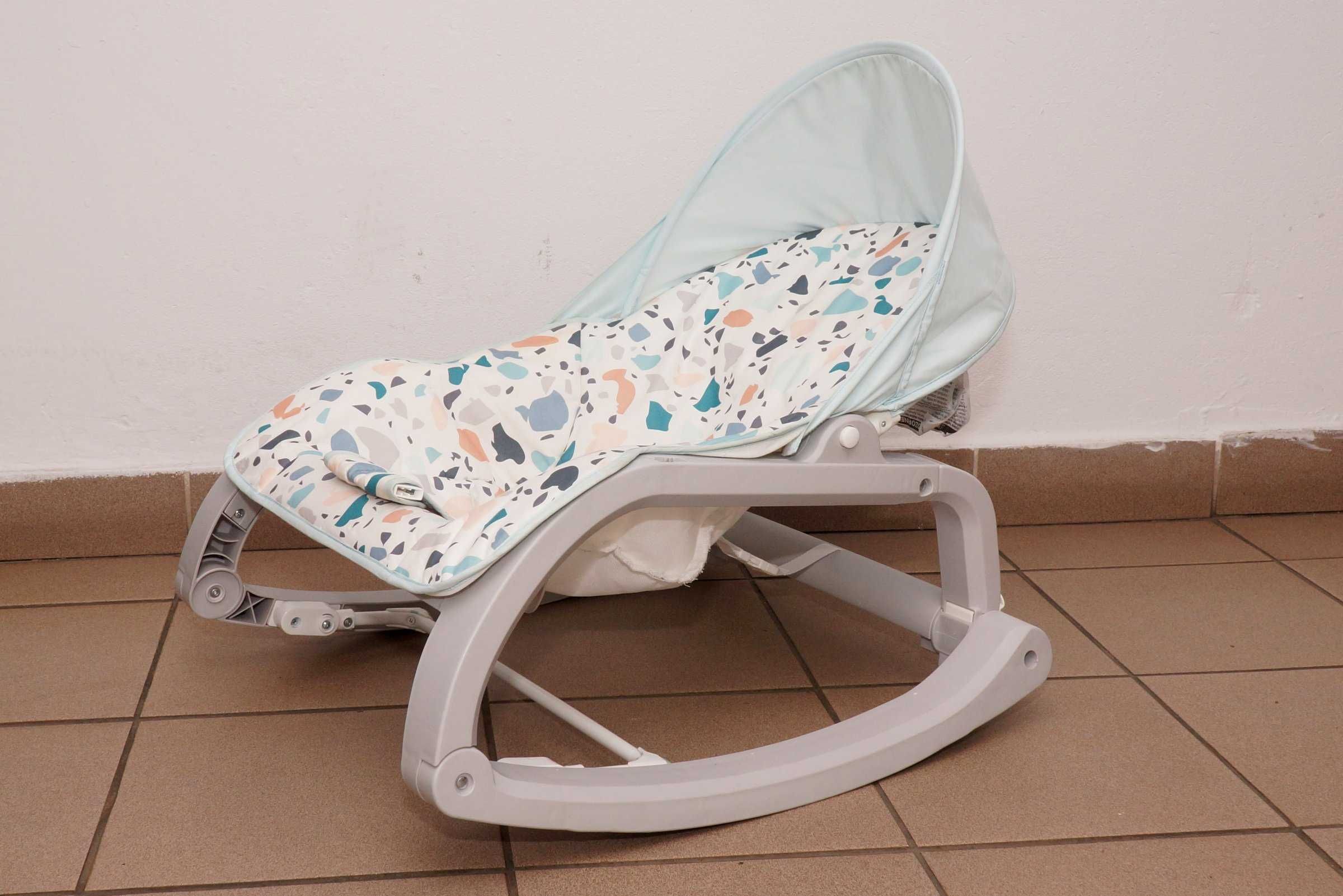 Bujaczek -leżaczek Fisher Price do 18 kg pastelowo niebieski+ wibracje