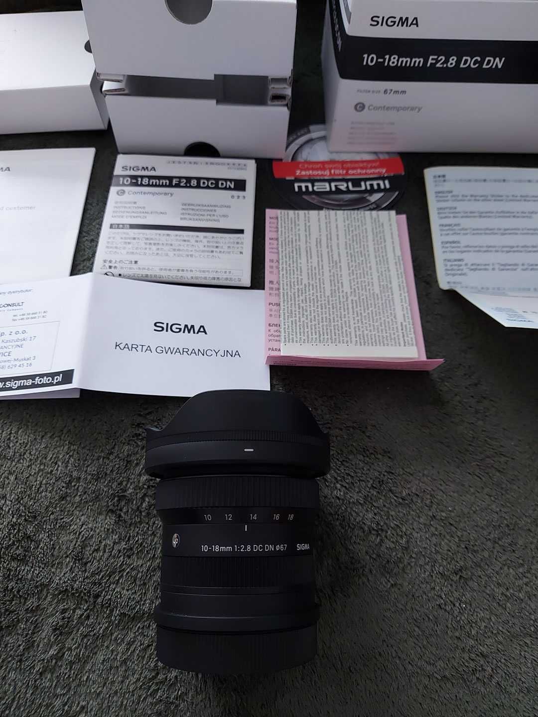 SIGMA Obiektyw C 10-18/2.8 DC DN L-mount - stan idealny - na gwarancji