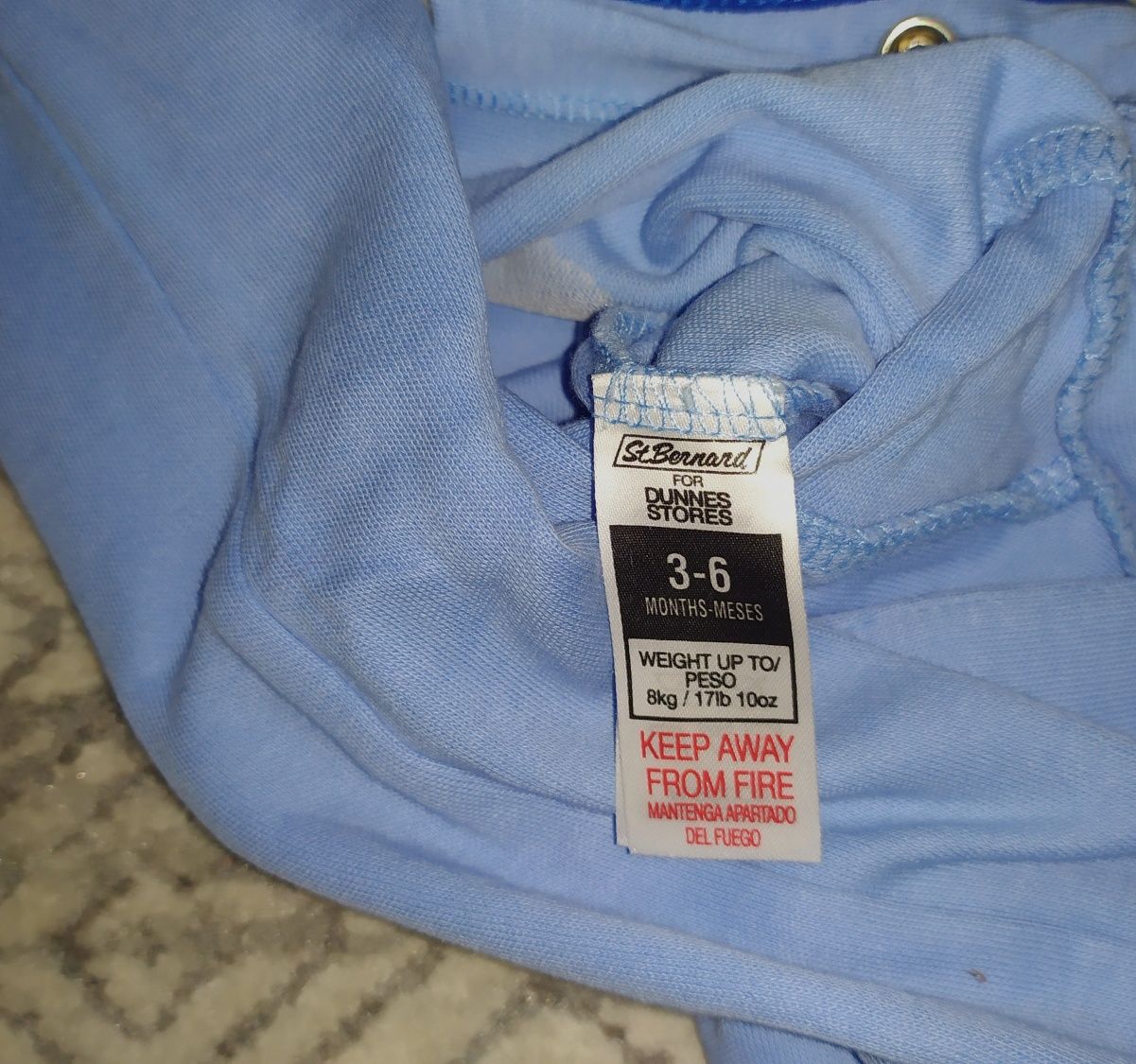 Pajac Dunnes Stores * 3-6 m-c * 68 cm NOWY niebieski