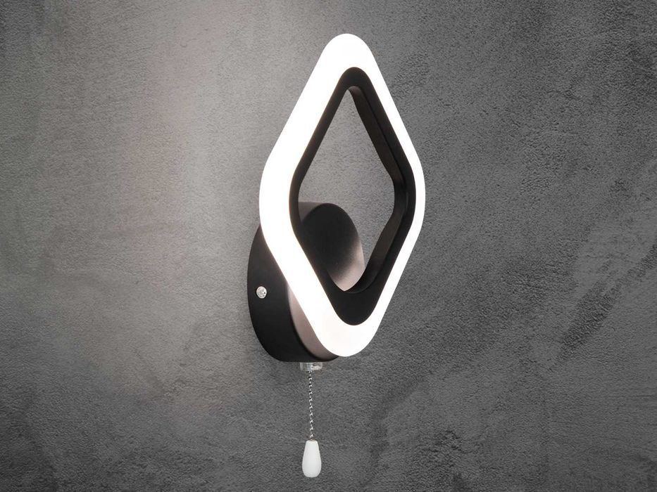 Світлодіодний настінний світильник бра, чорний\ білий ,12W A8060/1BK