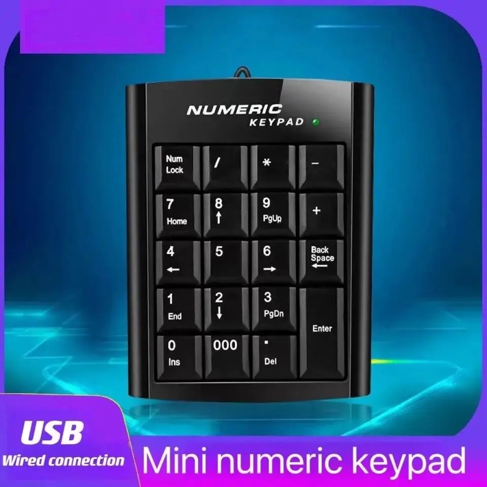 Teclado numérico USB para PC, novo e selado