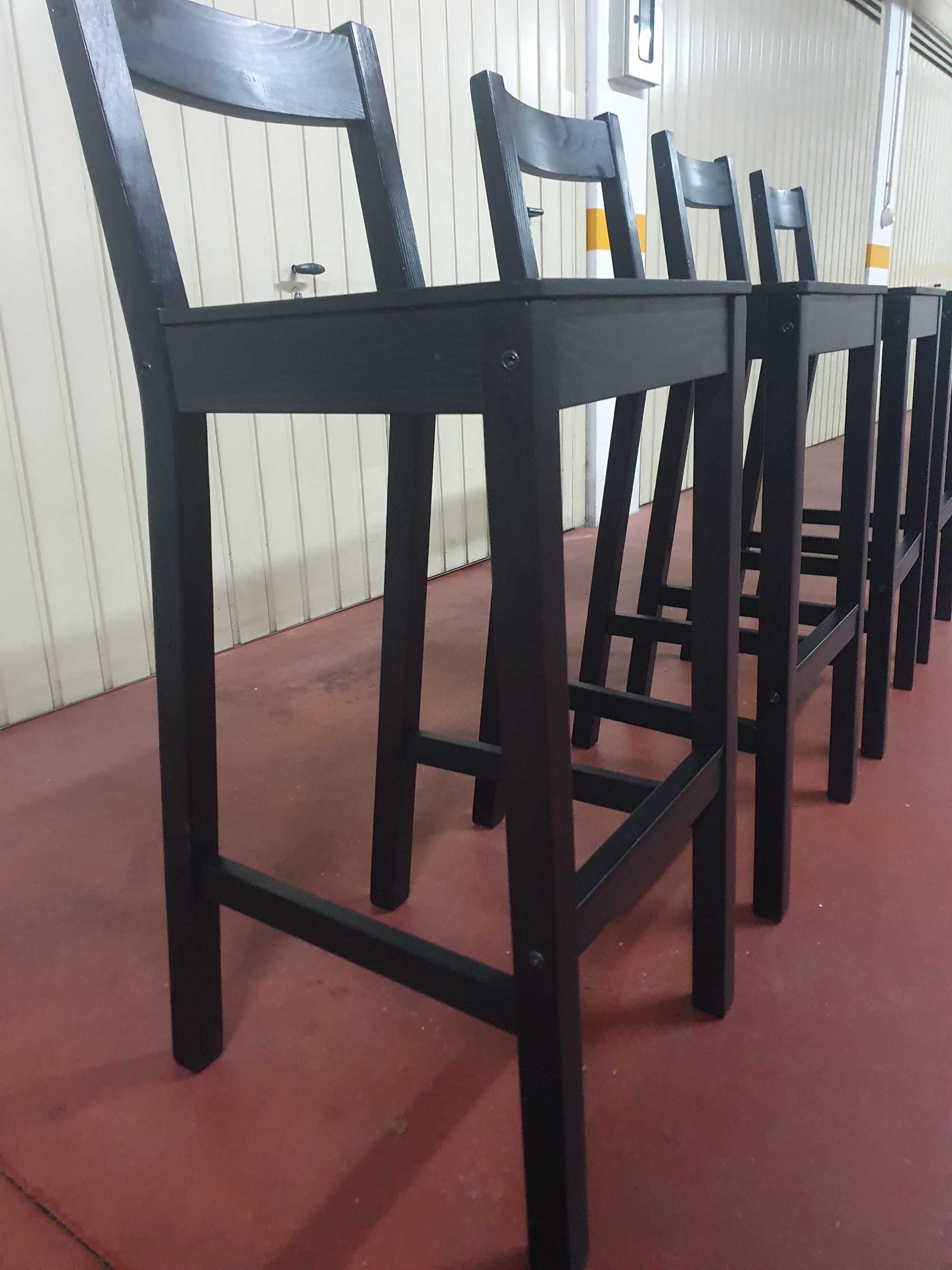 Cadeira alta, IKEA, NORDVIKEN, preto, 75 cm