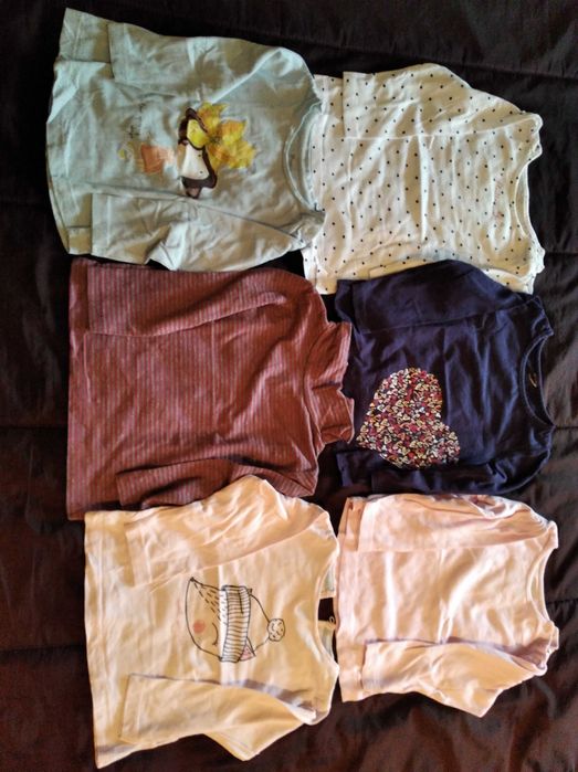8 lotes de roupa de menina 1-2 anos