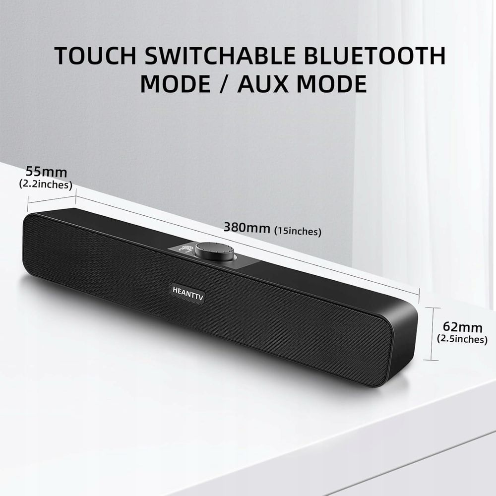 Głośnik do komputera Bluetooth 5.3 USB CZARNY HEANTTV Y-10