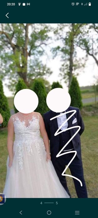 Suknia ślubna kolor szampański