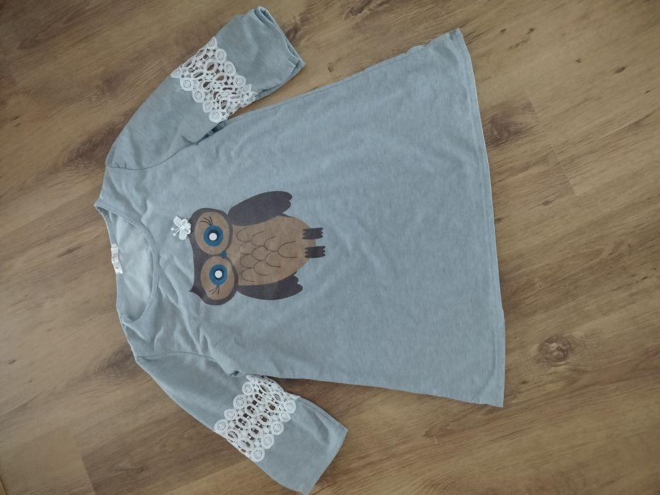 Tunika damska z nadrukiem , rękaw 3/4