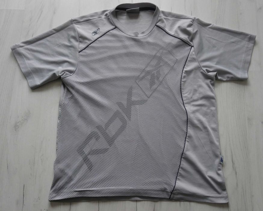 Ładna koszulka męska REEBOK siatka rozmiar L szara RBK