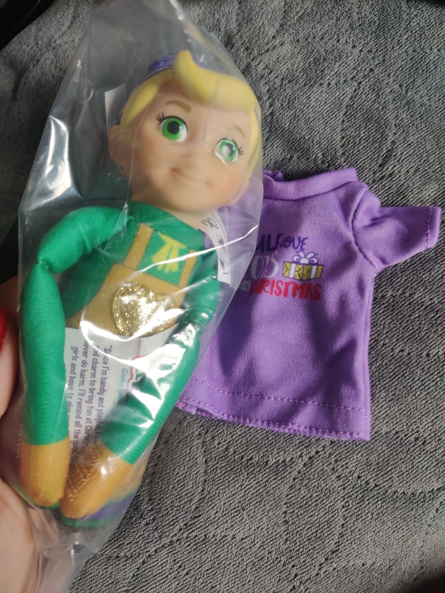 Elf on the shelf, elf mates blondyn z koszulką