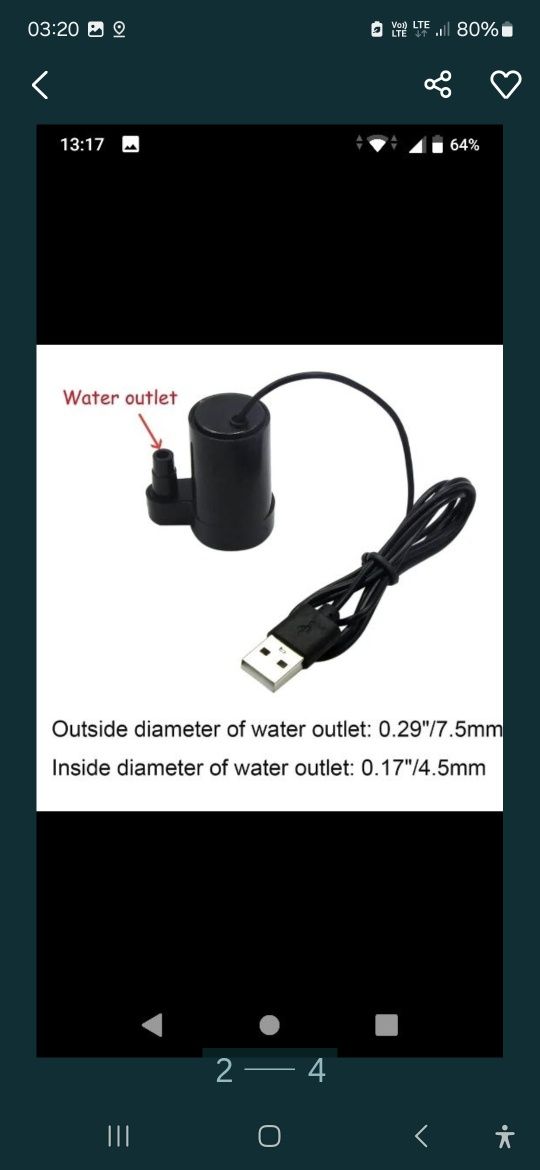 Pompa do wody usb