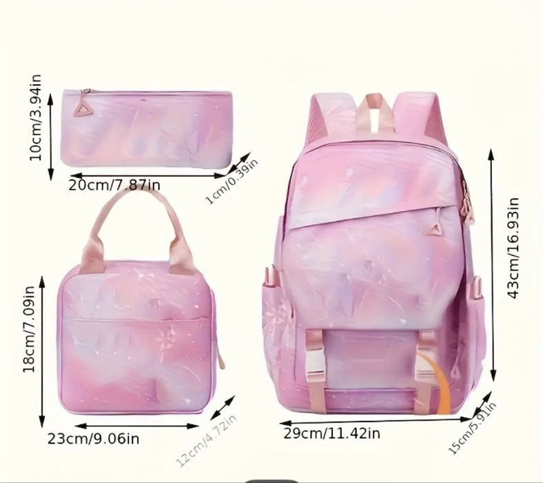 Conjunto Mochila , estojo e lancheira Stitch