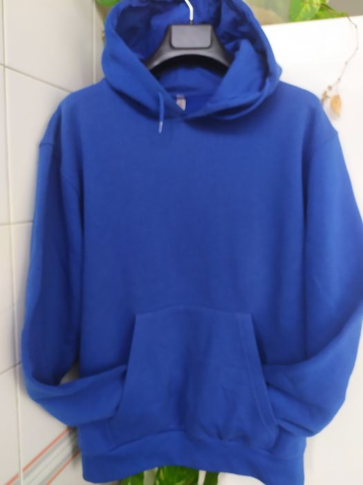 Camisola polar azul cardada