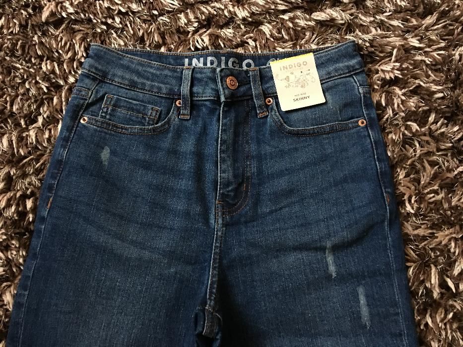 Spodnie jeansowe jeansy damskie rurki MARKS&SPENCER rozmiar 6 34 XS