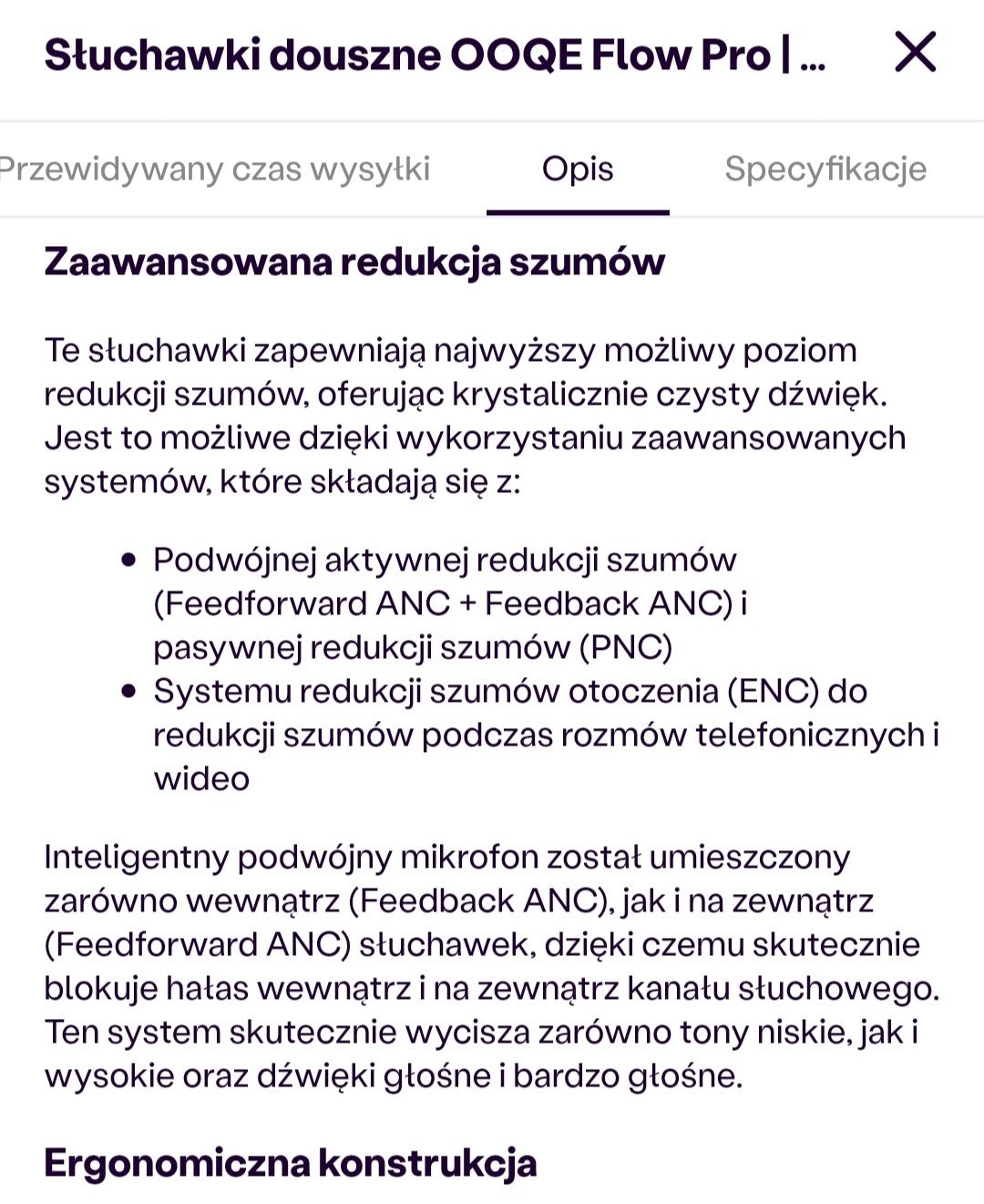 Słuchawki douszne bezprzewodowe